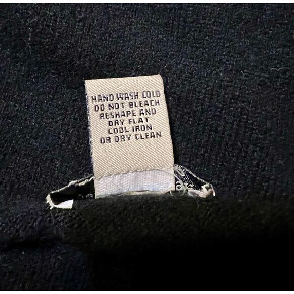 Vertical Design 100% 2-Ply Cashmere Sweater – Black – Women’s Size L - Picture 3 of 4